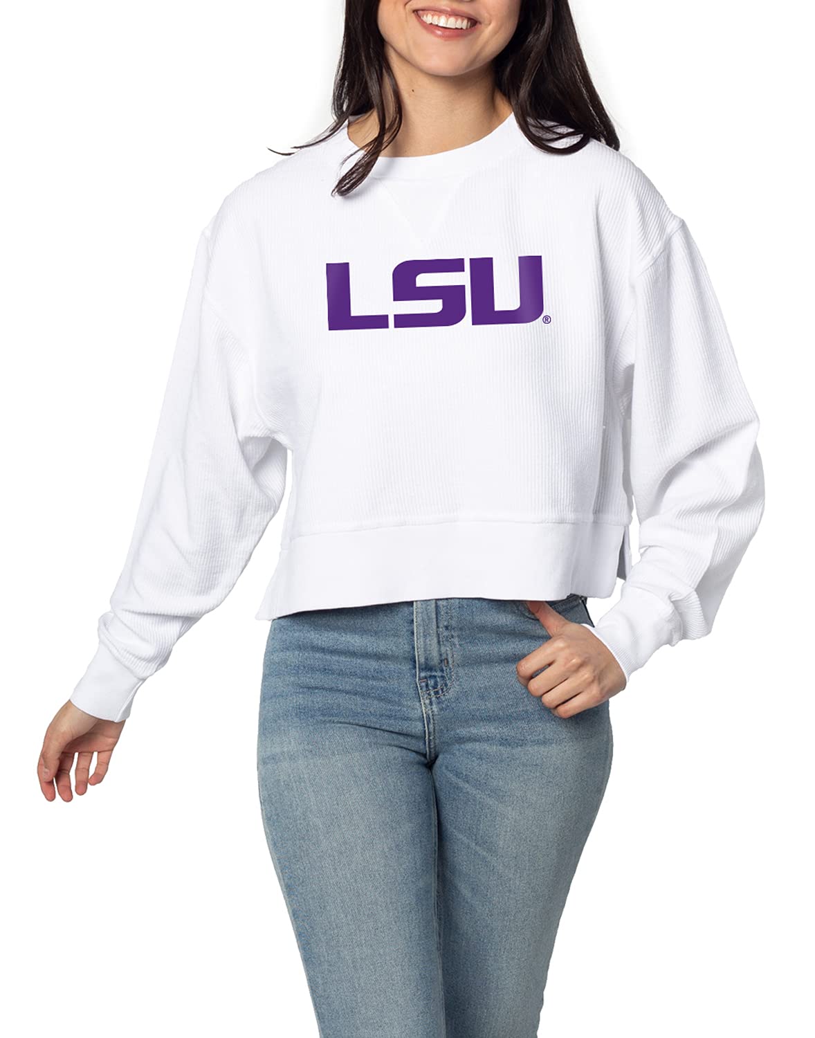 chicka-d NCAA womens Corded Boxy Pullover