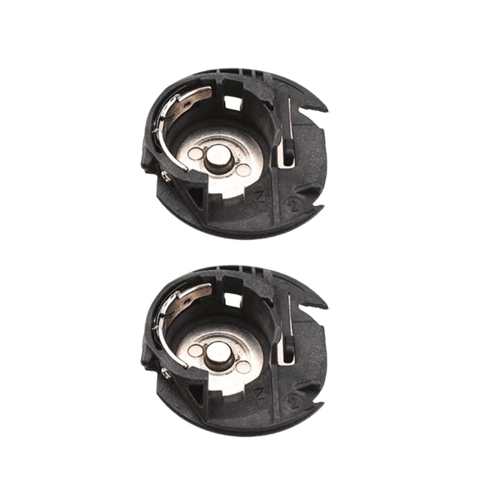 Jazuaiao 2Pcs Sewing Machine Bobbin Case for Smoothly Stitching Metal Bobbin Case for Enhanced Sewing Efficiency Smooth Threading