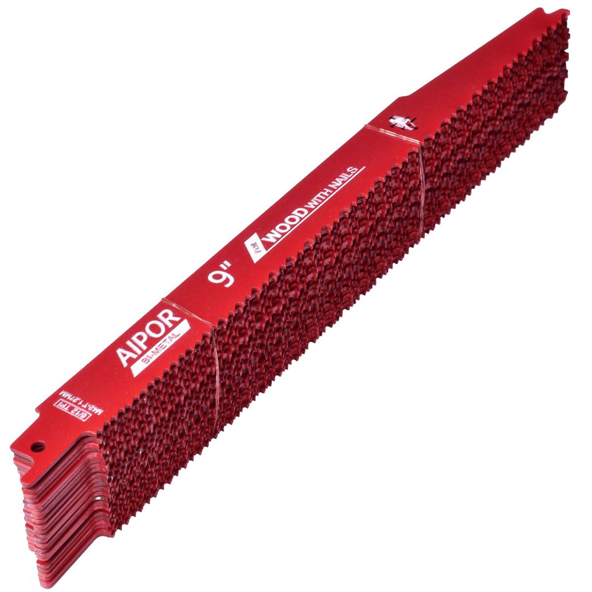 Paquete de 30 hojas de sierra recíproca bimetálicas de 9 pulgadas 6/12 TPI, hoja de sierra alternante Demo Demon para madera incrustada en clavos, palés de PVC, poda de jardín, poda de árboles,