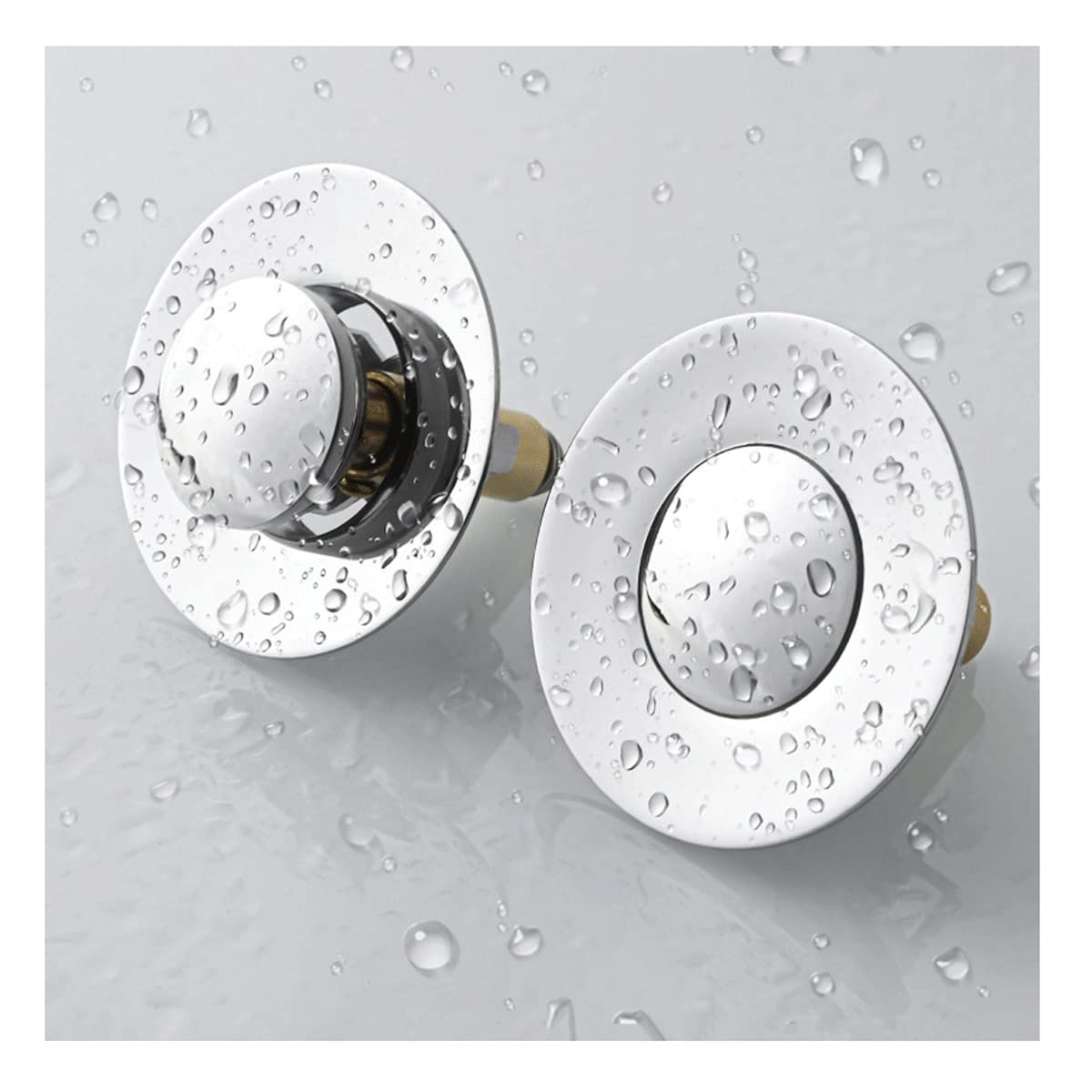 Bouchon d'évier de salle de bain popup avec filtre panier pour lavabo et baignoire