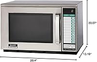 Vista 2 de Sharp R-22GT - Horno de microondas comercial, resistente, 1200 vatios, 0.70 pies cúbicos de capacidad, acero inoxidable, 20 entradas de programa, 11