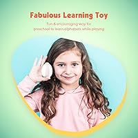 Vista 3 de Coogam Letras a juego Huevos 26PCS ABC Alfabeto Recoginition Clasificador de Color Puzzle Pascua Viajes Bingo Juego Mayúsculas Aprendizaje Educativo