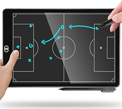 Elctronic LCD Tactical Board - Football Tactical Board with Tacical Pen, 16 Inch Erasable Drawing Board for Guides and Training Tools