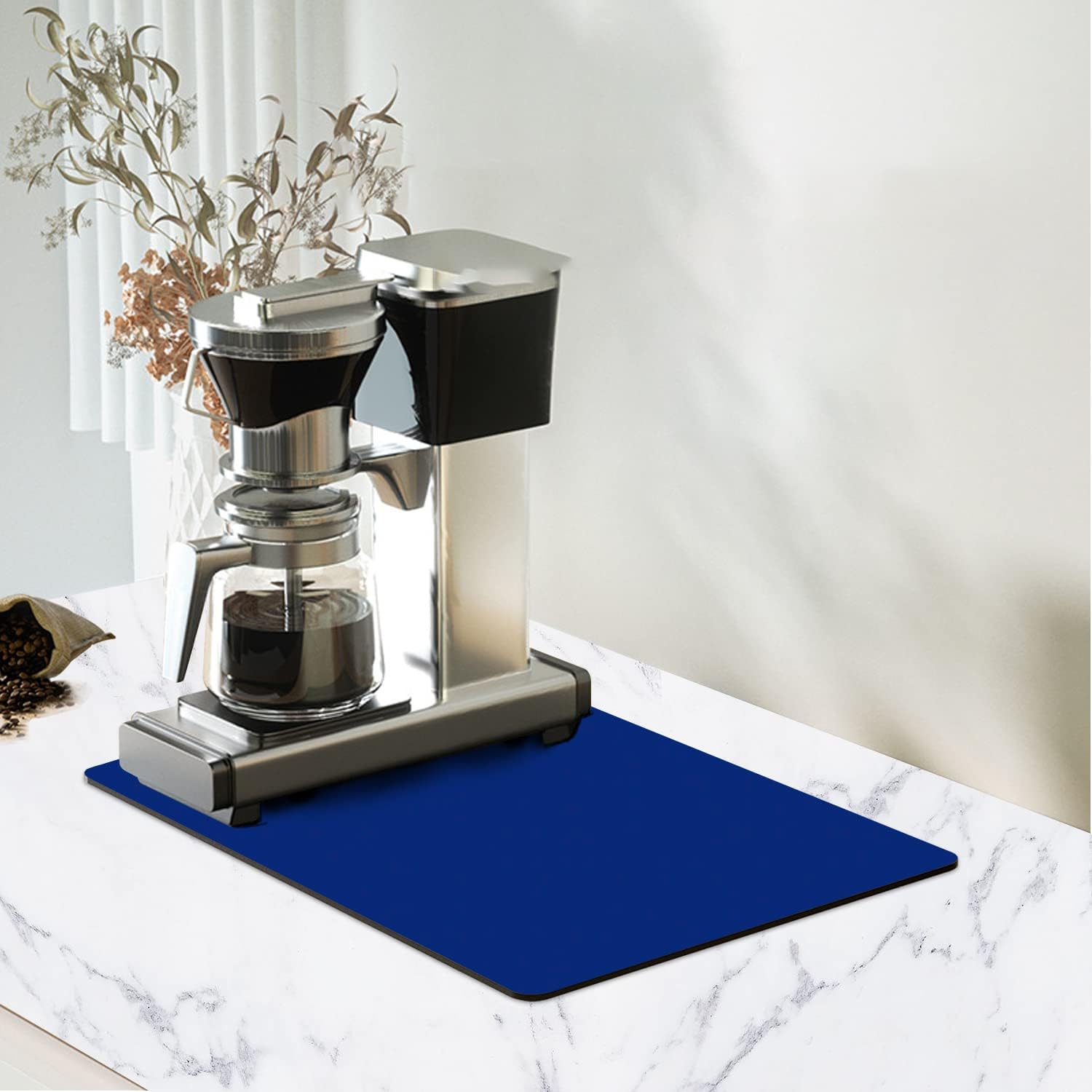 RVroyaloo Coffe Mat Hide Stain Rubber Backed Absorbent