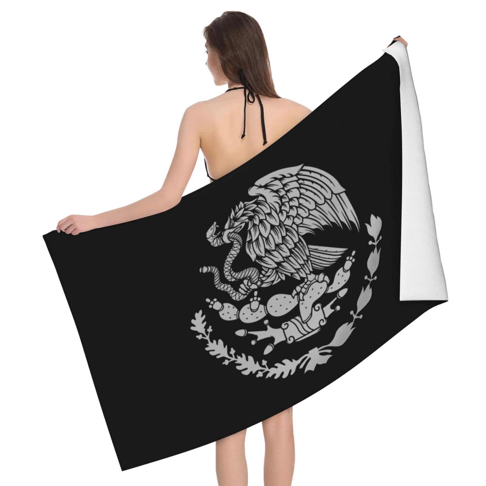 LSRCPD Beach Towels Flag Of Mexico Swim Pool Travel Bath For Women Men 80X130Cm