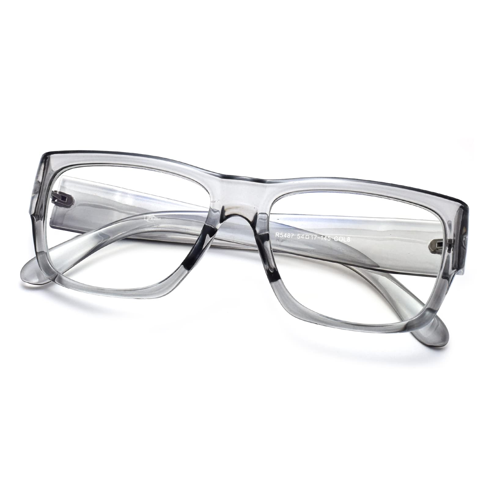 Peter Jones Grey Transparent Thick Frame Unisex Blue Light Blocking Computer Glasses (5487GT) (B09QYVBKPK) Amazon Price History, Amazon Price Tracker