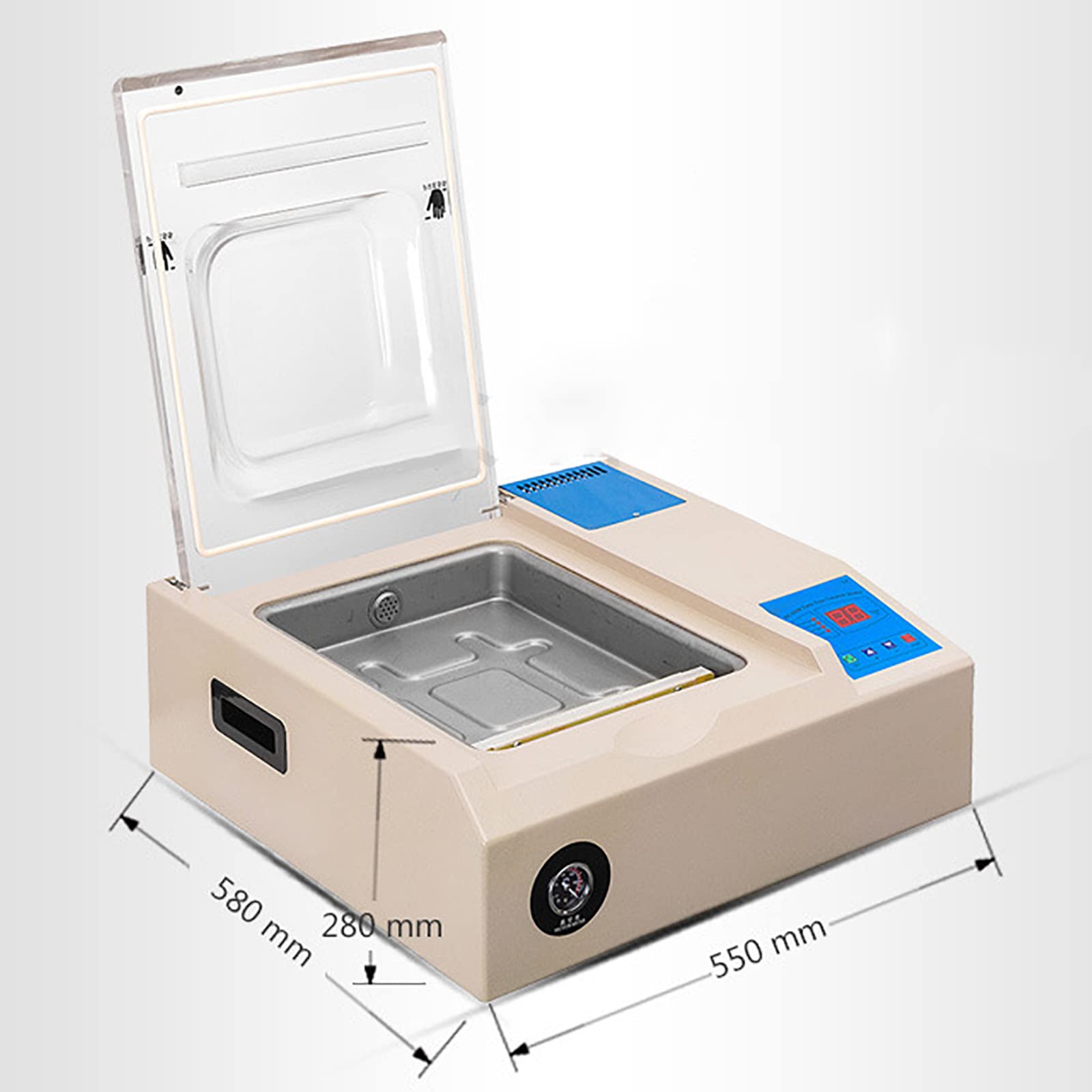 Máquina De Envasado Al Vacío Comercial, Sellador Al Vacío De Cámara con Control Automático, Ancho De Sellado Profesional, Alimentos Que Incluyen Carnes Frescas, Adobos, Sopas, Salsas Y Más