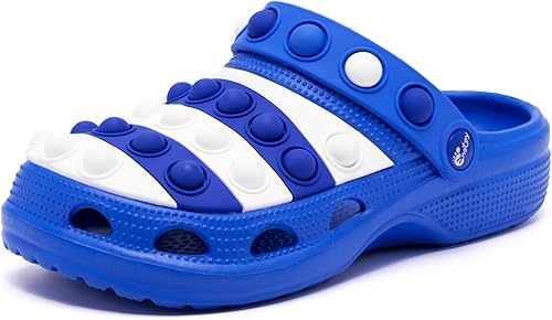 Engtoy Zuecos para niños y niñas, zapatos de jardín sin cordones, sandalias divertidas y ligeras para la playa