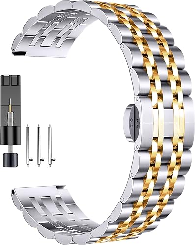 ZPJPPLX Correas de reloj de 0.787 in para Galaxy Watch 5 y 5 Pro, correas de metal de acero inoxidable para Samsung Galaxy Watch 4 y Watch 4