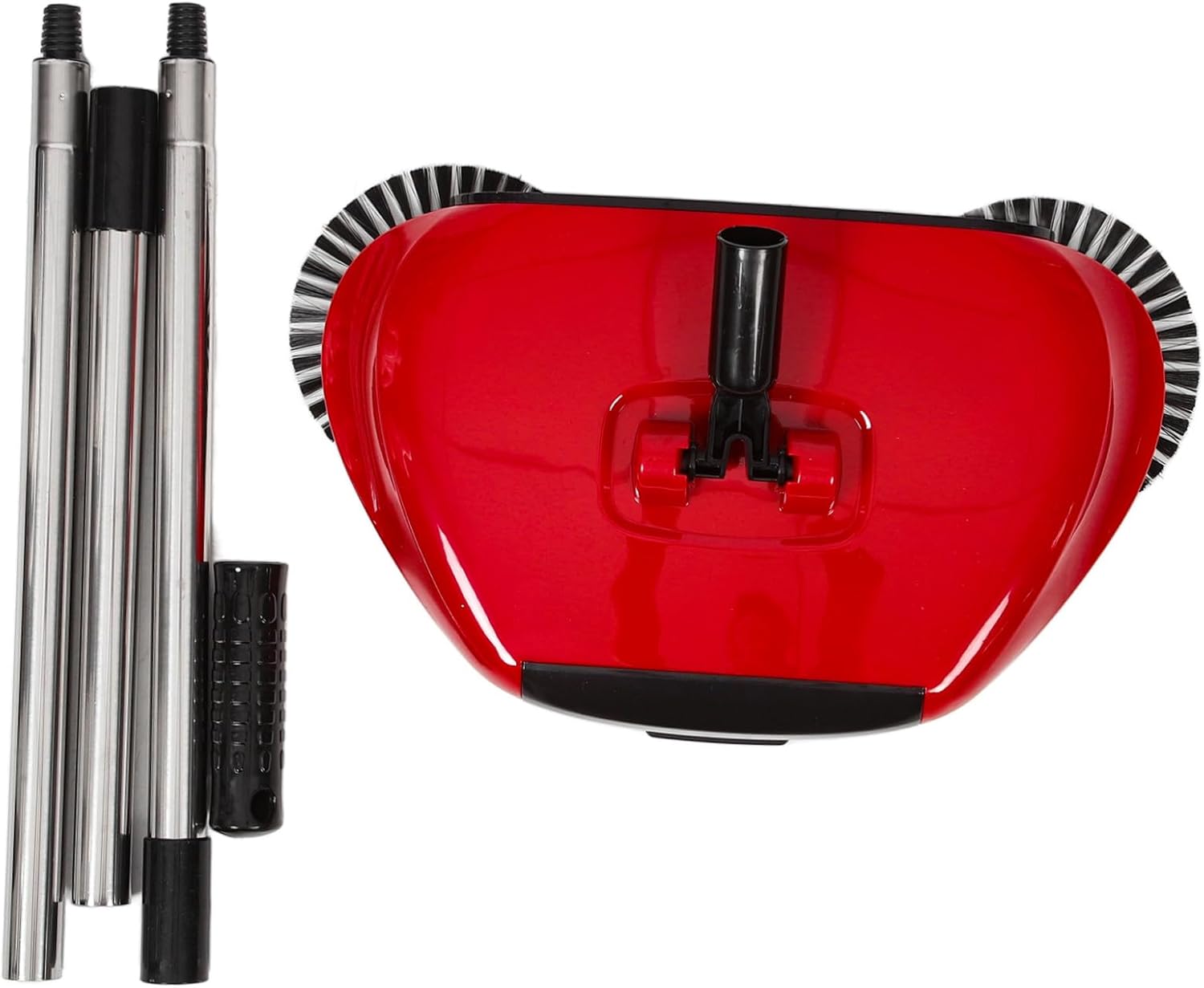 Manual Push Sweeper with Adjustable Handle Rotating Floor Mop Broom Dustpan Enclosed Trash Bin Pet Brush for Household Cleaning Random Color Random Color