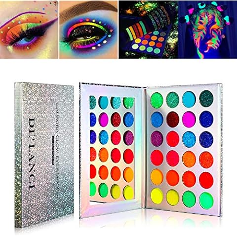 DE'LANCI Neon Eyeshadow Palette Glow in the Dark Cover