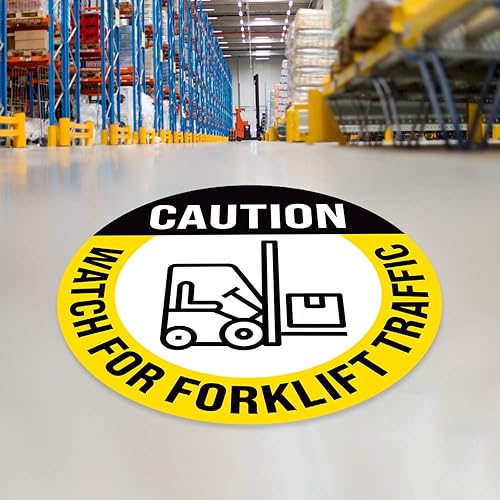 Vista 9 de Forklift Floor Decal (FORKLIFT CROSSING, 15")
