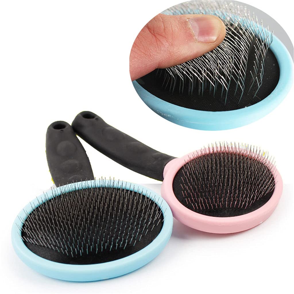 Pet Hair Trimmer Peine Perro Gatos Suministro de Aseo Cepillo Slicker Herramienta multifunción Pet Dog Práctica Aguja Peine Removedor de Pelo Rastrillo (Color : B) (A)
