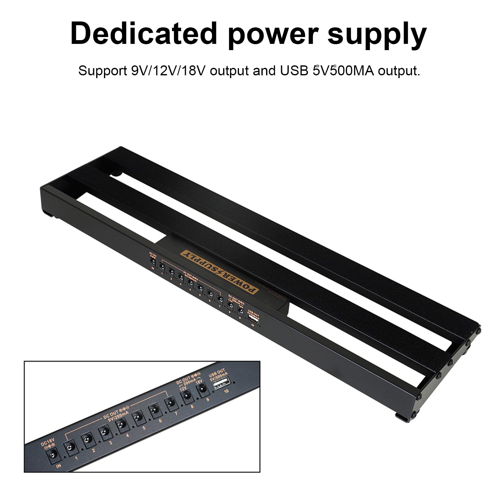 Schwarzes Gitarren Effektpedal Aus Aluminiumlegierung Mit Tasche Pedalkabel Pedalboard Set Mit Integriertem Netzteil Effektpedal
