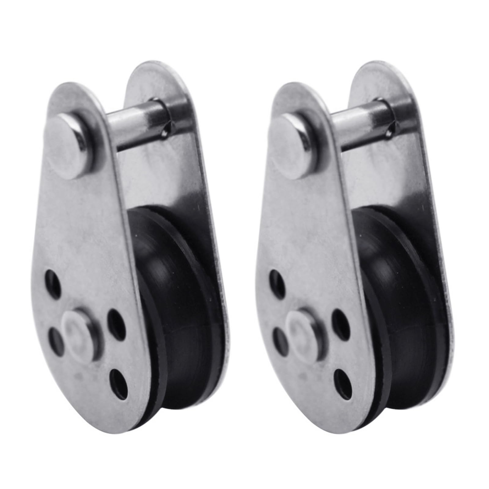 Zxfdsfdbnm 2 Piece Set Duty Nylon And Nonrust Steel Pulley Camping Gear Rolling For Flagpole Sailboats And Camping Gear Flagpole Wheel