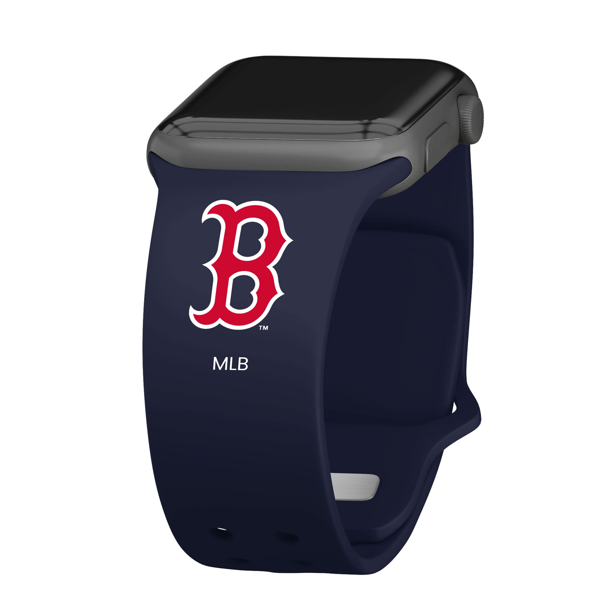 Game Time Boston Red Sox Silicone Watch Band Compatible with Apple Watch (42/44/45mm Navy)