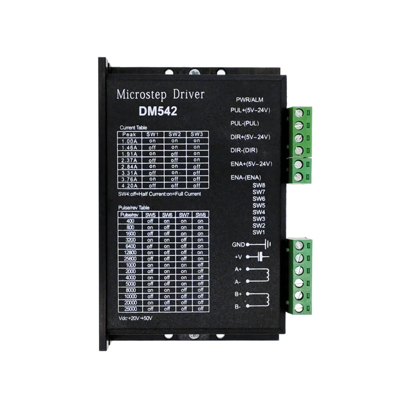 Driver DM542 pour moteur pas à pas Nema 17 et 23 pour boîtier de commande CC sans balais
