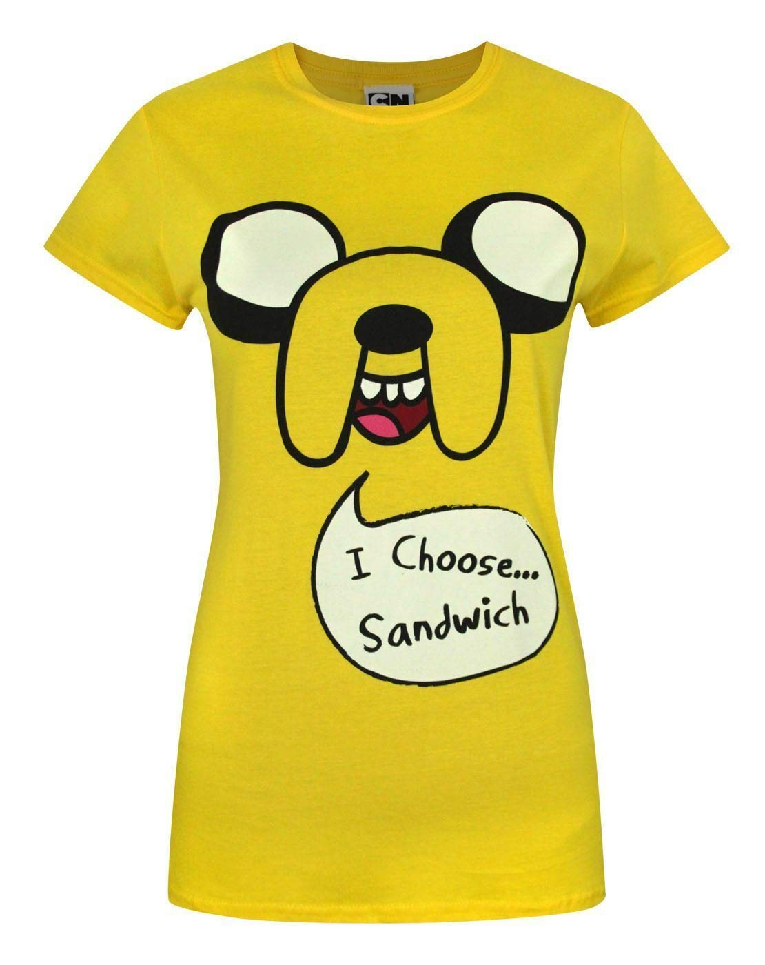 Adventure Time Women's Yellow Jake I Choose Sandwich T-Shirt