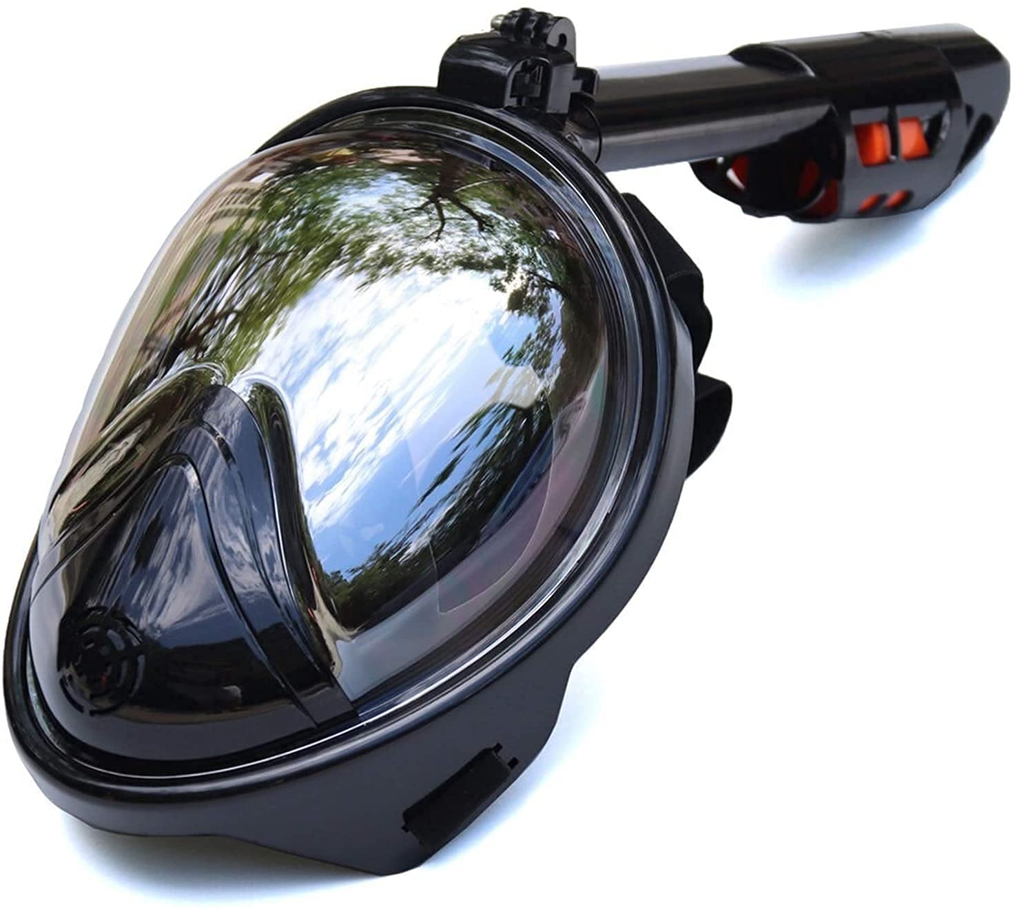 Maschere da Immersione, Maschere da Snorkeling, Maschere subacquee antiappannamento, Maschera Integrale da Immersione, Set da Snorkeling con Anello Antiscivolo, boccaglio (Nero S)
