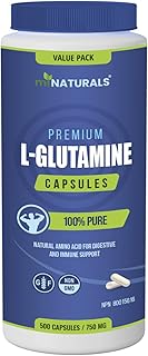 MINATURALS L Glutamine Capsules | 500 Capsules | 3000mg Per Serving| Natural Amino Acid | L Glutamine Pills Supports Digestive (Leaky Gut) and Immune Support | 62 Day Supply