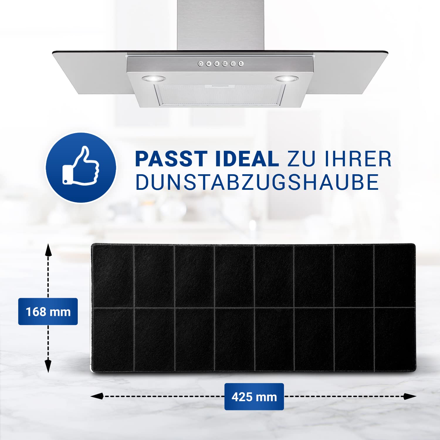 Voordeelset 2 stuks. Vervangende actieve koolfilter FWK-23 voor afzuigkap Amica OTC6121
