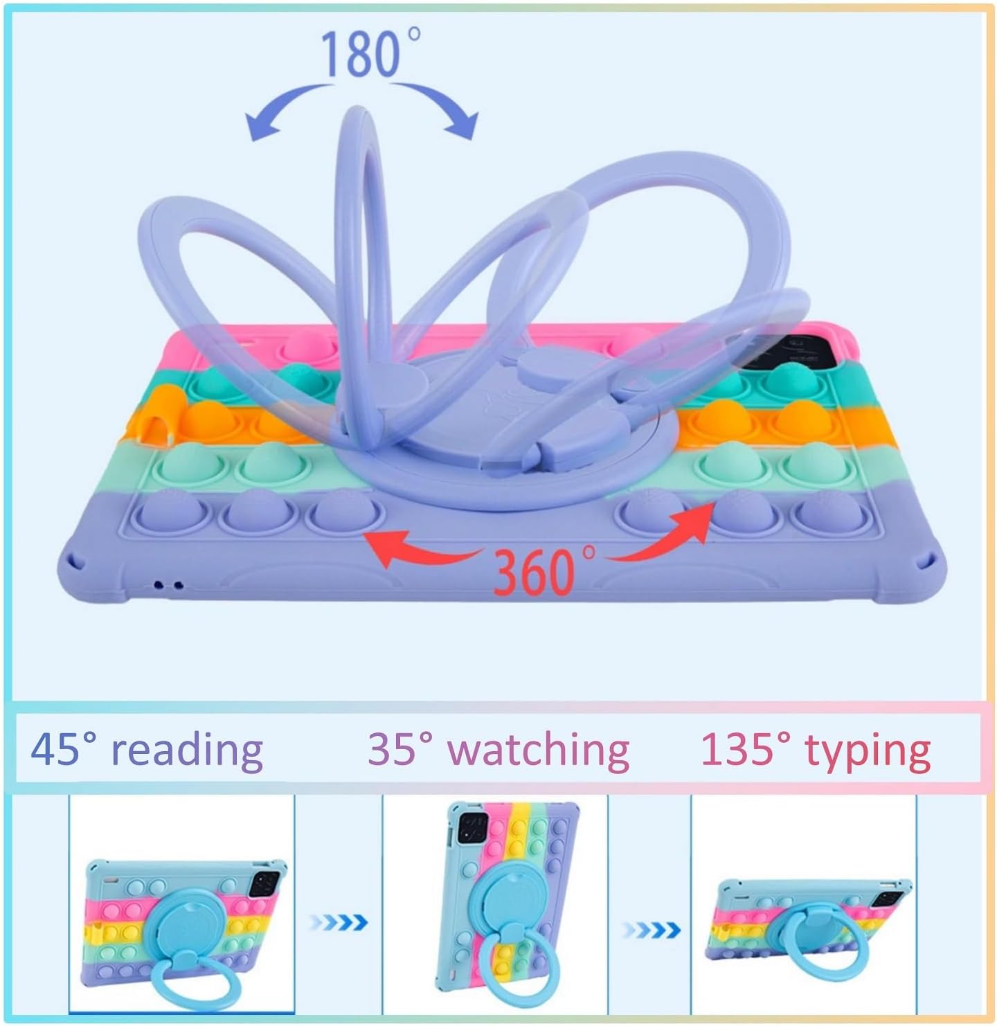 Kids Cases for IPad (A16) 11th Generation 11 Inch 2025, UFAINEI for IPad Air 11-inch M3(2025)/M2(2024) Case Girls Boys, IPad 10th 10.9 inch Generation, Air 5th/4th Generation Cases Cover