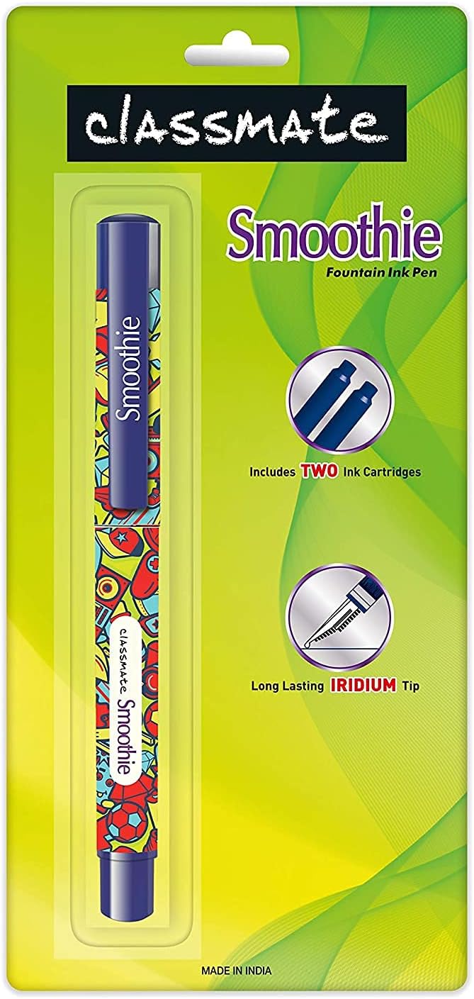 Classmate Smoothie Fountain Pen Pack Of 10 Blue