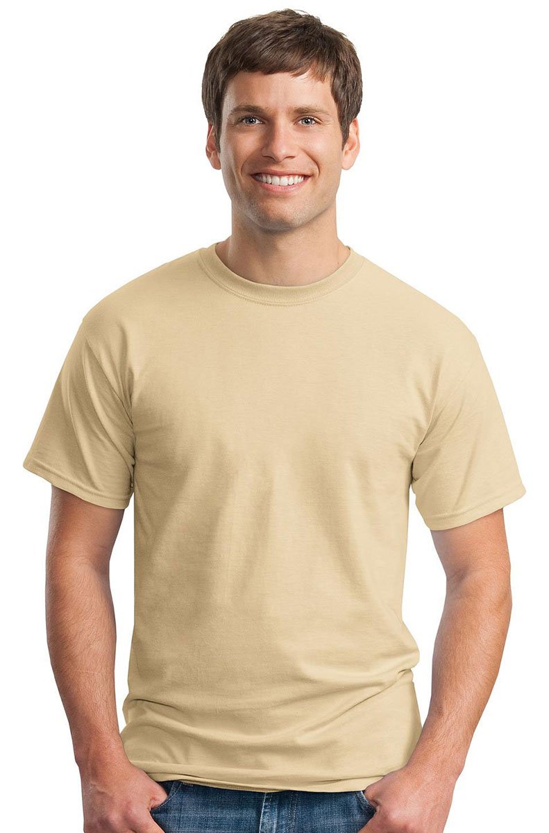 Gildan Mens Ultra Cotton Short Sleeve T-Shirt (2XL) (Tan)