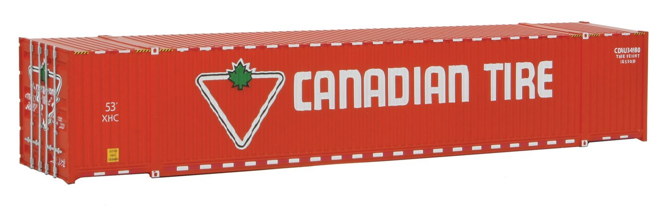 Walthers HO Scale 53' Singamas Corrugated-Side Container Canadian Tire (Red)