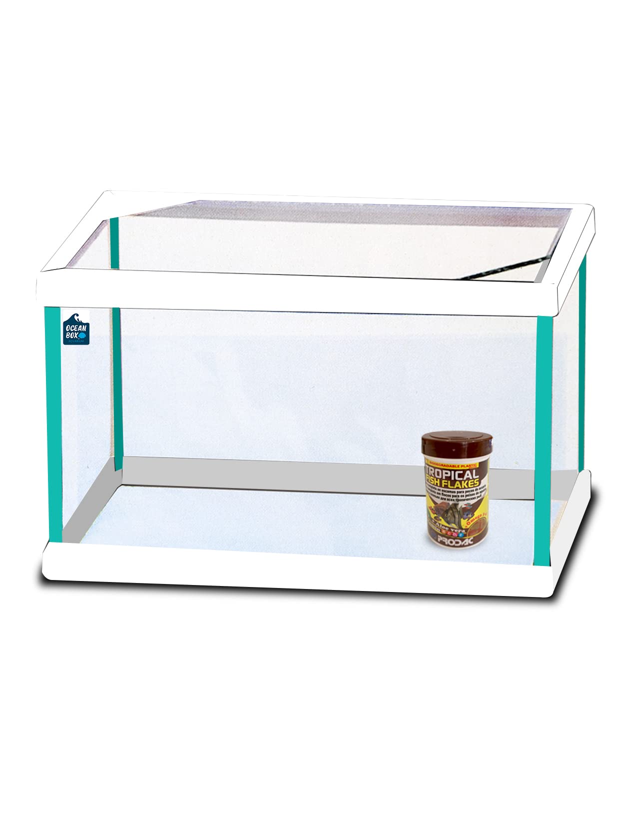 Acuario Cristal con Marco Blanco 20 L.