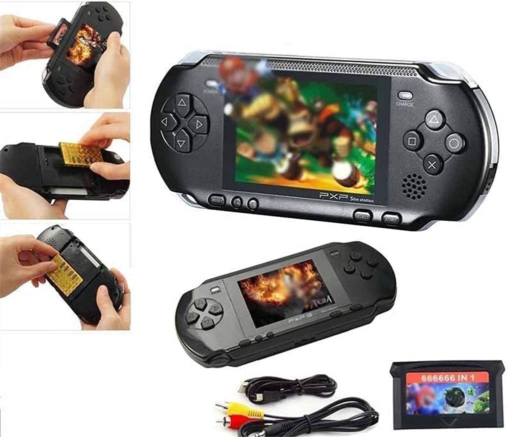 CHROX Console di Gioco Portatile per Bambini, 156 Giochi Integrati Sistema di Gioco Portatile Console di Gioco Classica A 16 Bit Lettore di Giochi LCD, Regalo di Natale per Bambini