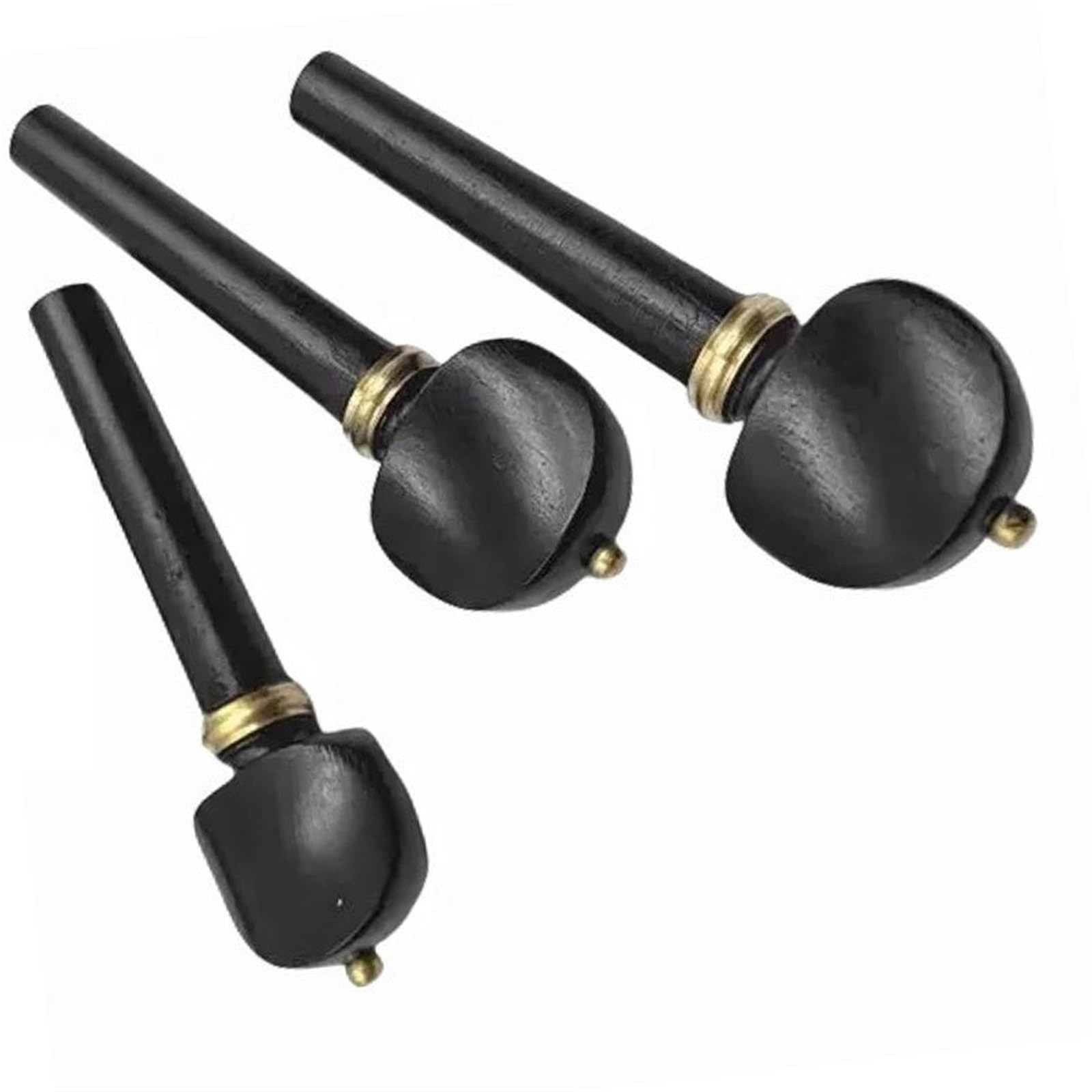 Zestawy Akcesoriów Do Skrzypiec 4 Szt Zestaw Kołków Do Skrzypiec Drewno Hebanowe Z Mosiężnym Kołnierzem Struny Tuningu Tunerów(20pcs)
