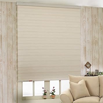 Fresh From Loom Premium Blinds for Window | Roller Horizontal Curtain Shades for Living Room Bedroom Home and Office | Roll Up Pulling Blinders (Cream, Size- Wide 60 cm x Long 180 cm, Polyester)