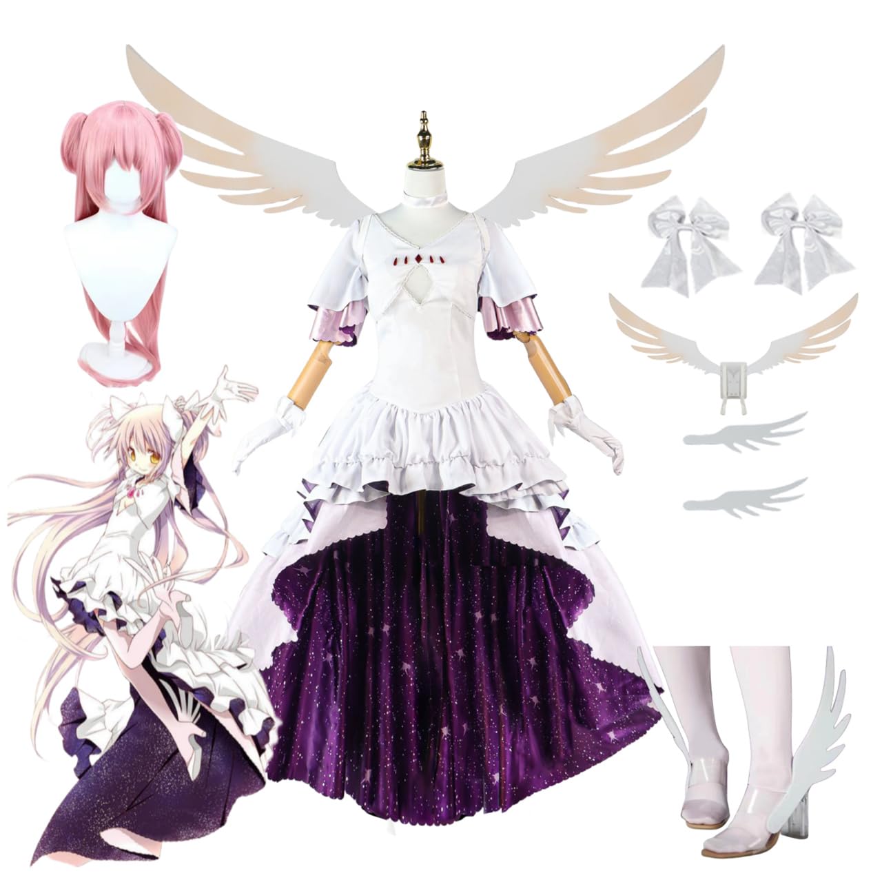 Amazon.co.jp: HUNIY 魔法少女まどか☆マギカ 鹿目まどか コスプレ衣装