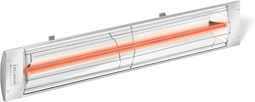 Infratech C-1524 SS Stainless Steel 33 Single Element Fixture Electric Patio Heater 1500 Watt, 240 Volt, Stainless Steel Finish