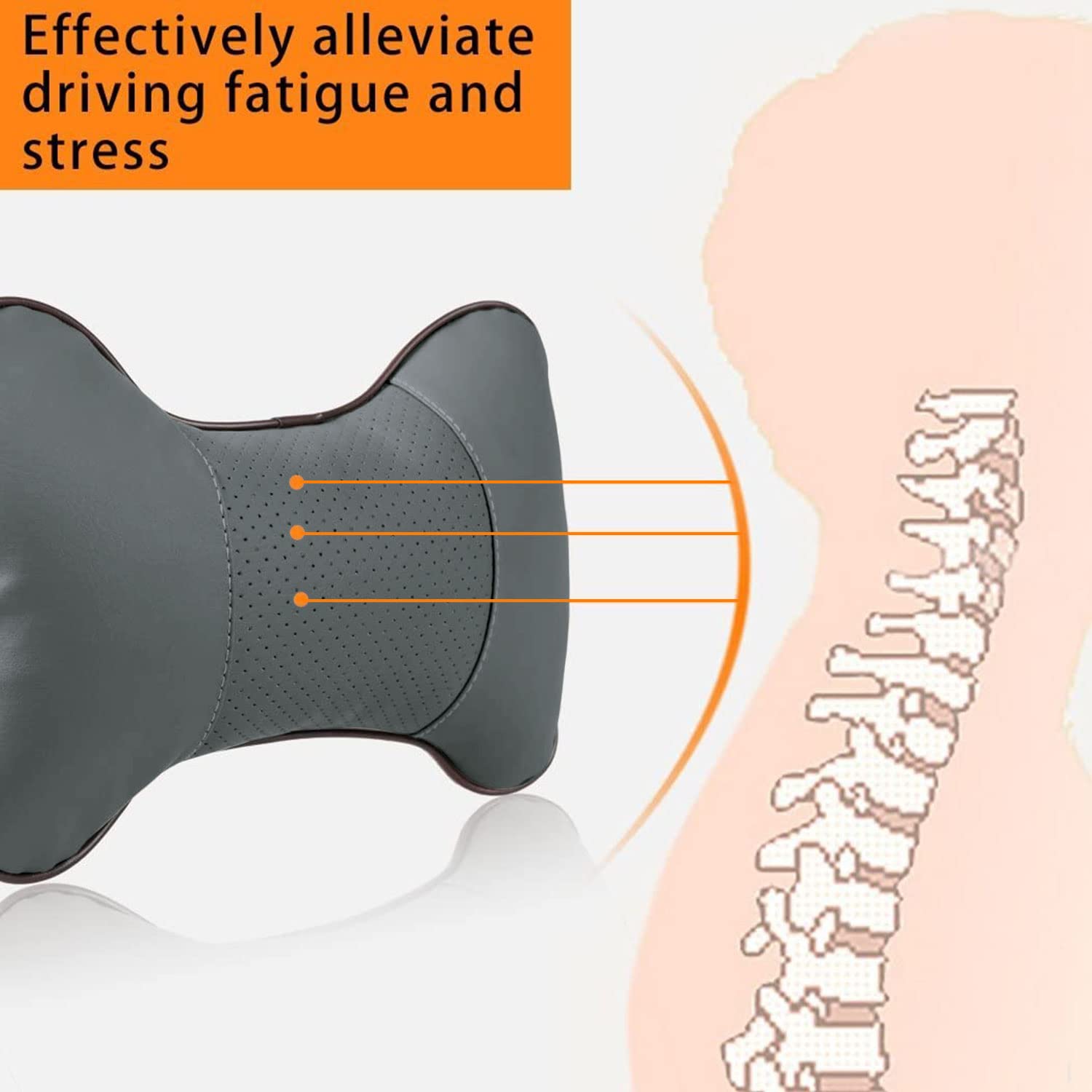 Oreiller Voiture, Lot De 2 Oreiller Siege Voiture Car Pillow