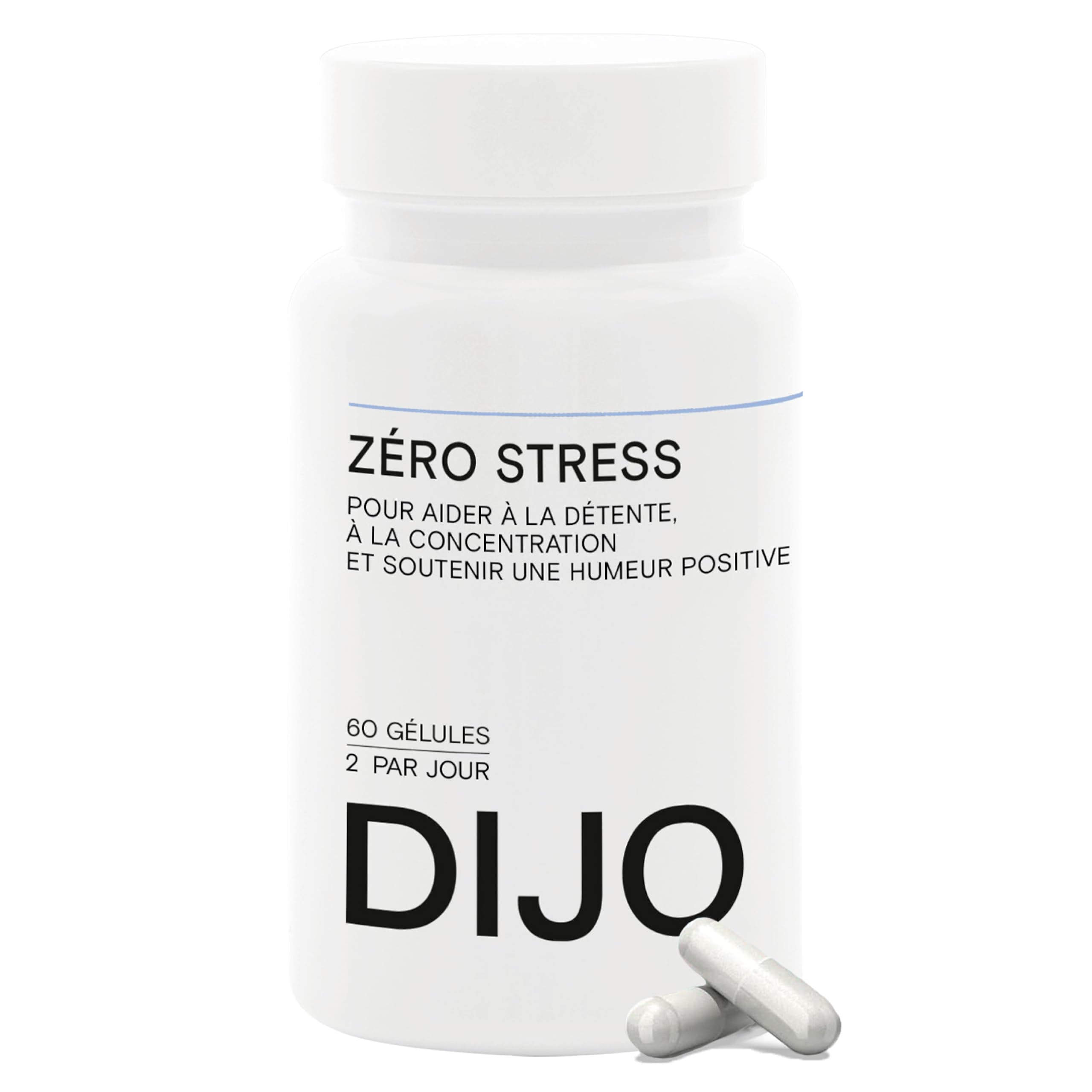 DIJO - Zéro Stress - Réduit le Stress & l’Anxiété - Ashwagandha, Rhodiola & Safr