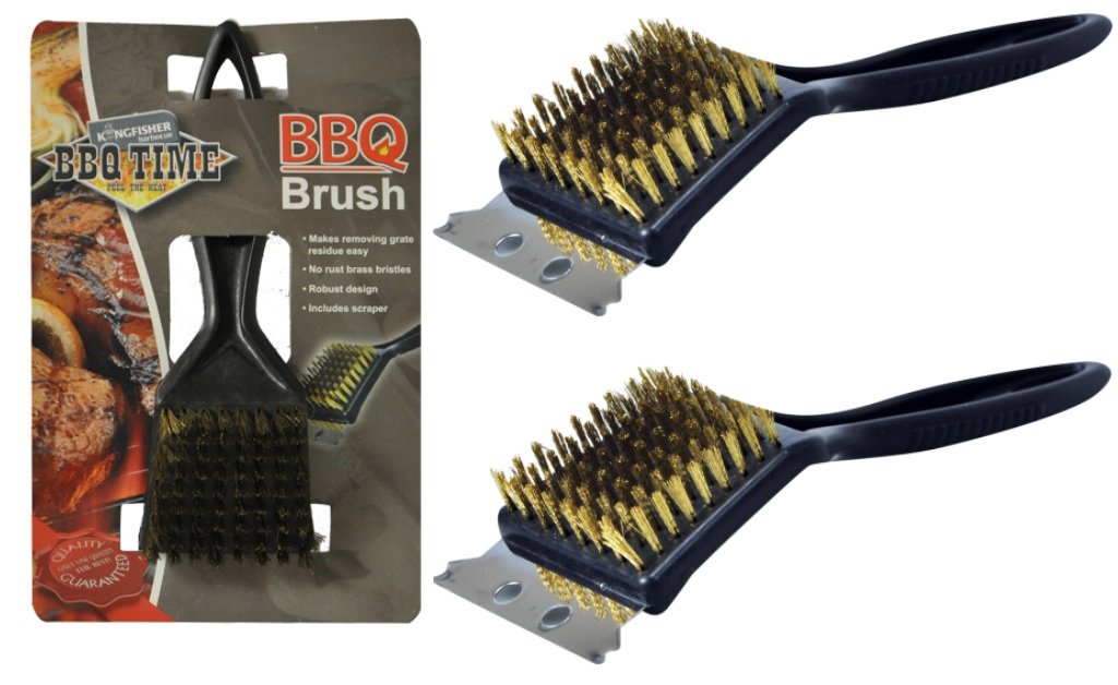 Best Price Square Black 2X Bbq Brush&Scraper