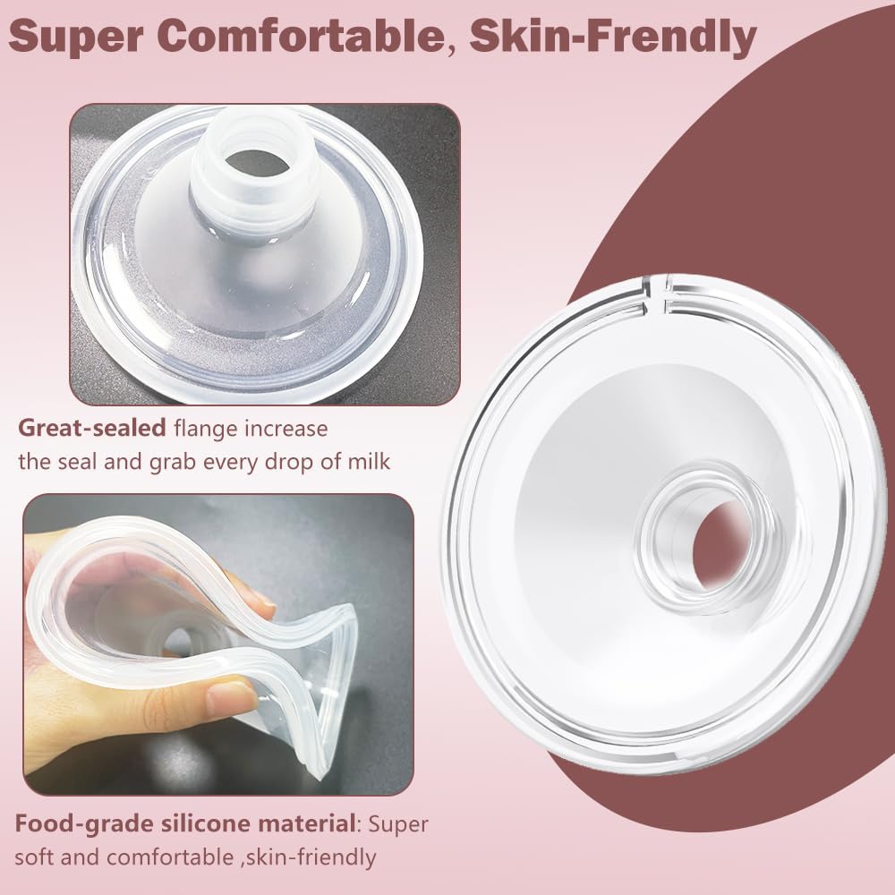 1pcs Silicone Flange 21mm Compatible with Momcozy S12 Pro/S9 Pro/TSRETE S12/kmaier S12 Breast Pump,Flange Wearable Breast Pump Replacement Accessories,Shield 21mm Flange Parts - Image 4