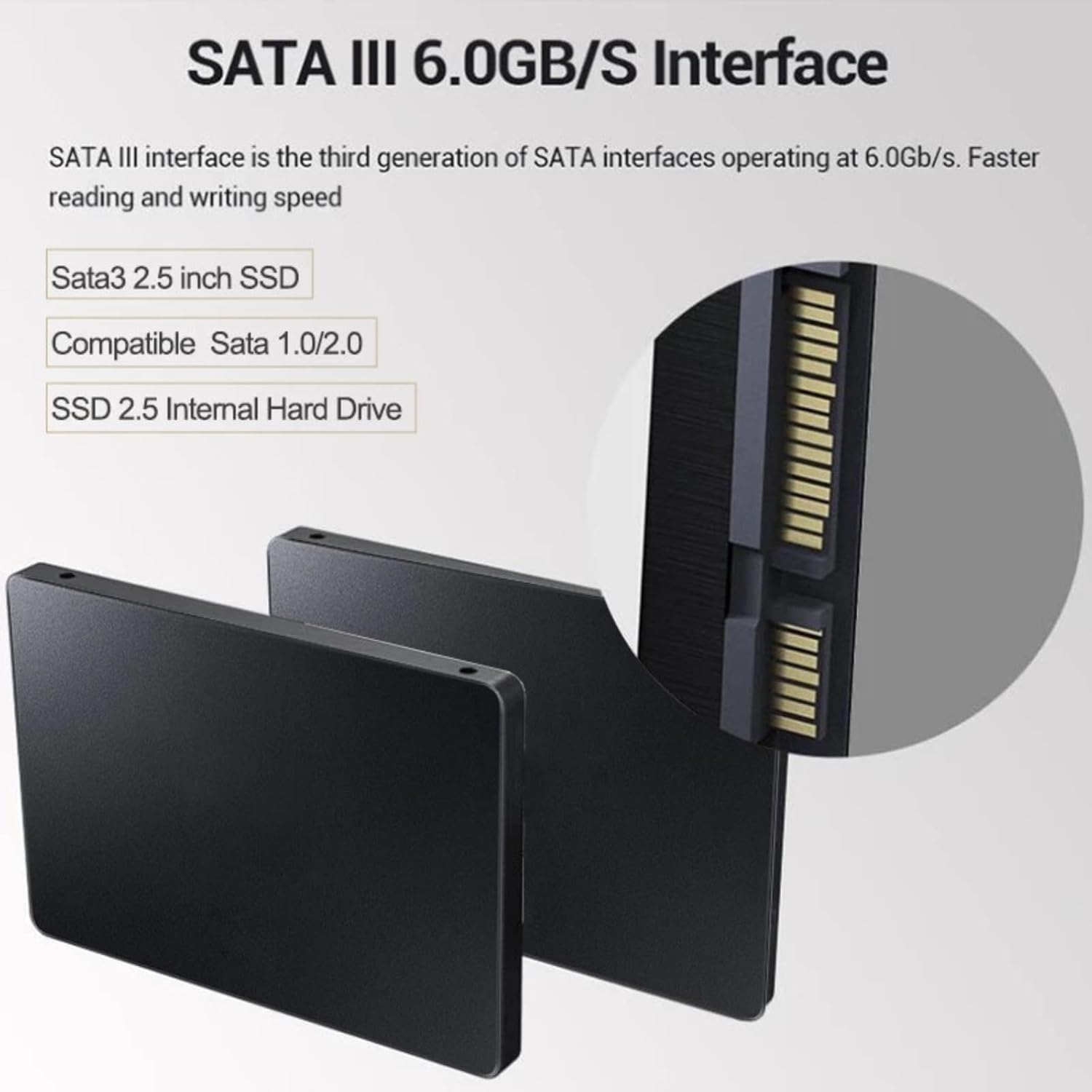 Dysk SSD 1TB/2TB/4TB SATA3 o wysokiej prędkości 2,5-calowy, odpowiedni dla laptopów i komputerów stacjonarnych, z uniwersalną prędkością odczytu do 550MB/s, wbudowaną pamięcią flash 3D NAND, dyski SSD