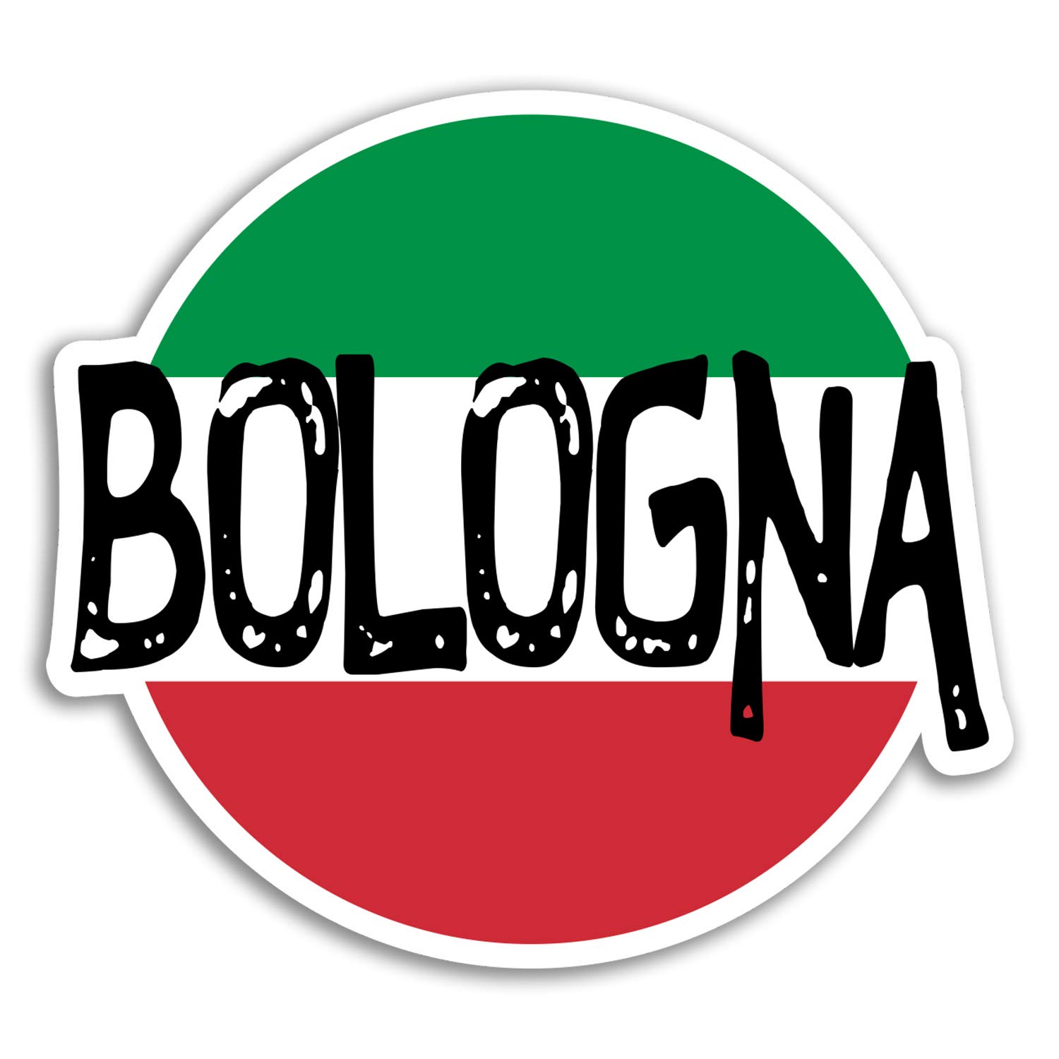 Destinationvinyl Multi 2 X 10Cm Bologna Vinyl Stickers - Italy Flag Sticker Laptop Luggage #18218 (10Cm Wide)