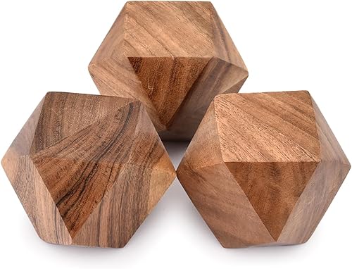 NIRMAN Bola de madera decorativa de madera de acacia para centro de mesa o uso individual, ideal para uso en la sala, comedor, mesa de café, centro