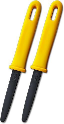 CANARY Dan Chan - Cortador de cartón corrugado de 7.5 pulgadas, cortador de caja de seguridad, cuchillo abridor de paquetes hoja con revestimiento