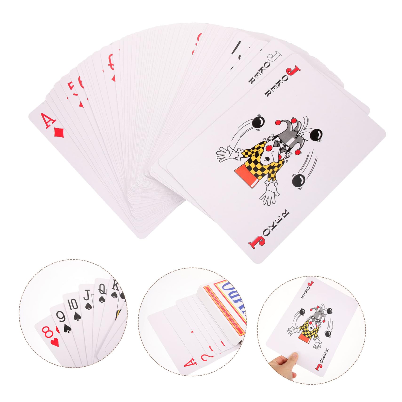 TOYANDONA Cartas de Póquer Extra Grandes Fácil de Transportar de Papel Efecto Decorativo Juego de Mesa para Fiestas y Entretenimiento