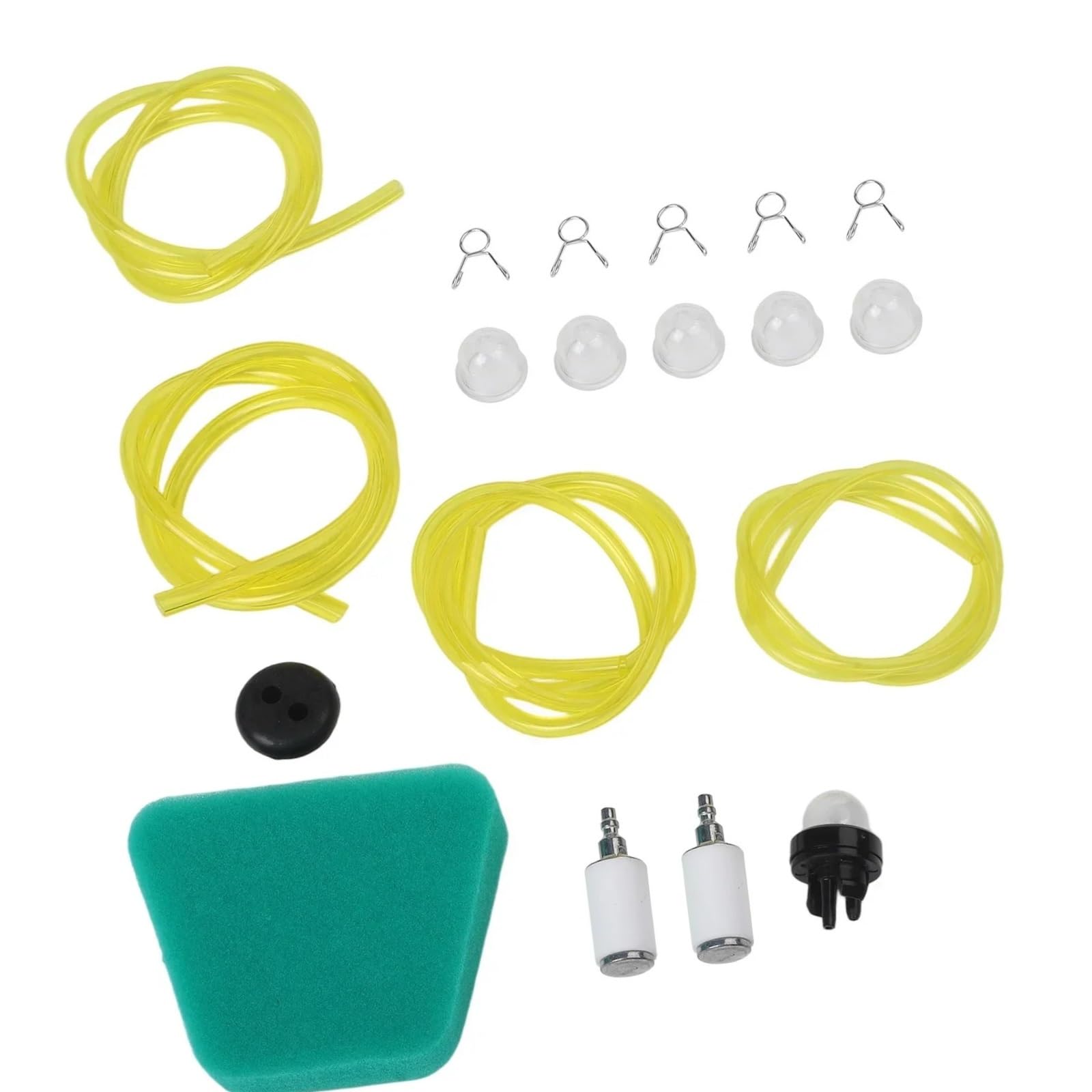 Kit de 4 tuyaux en caoutchouc renforcé avec 6 colliers de serrage durables