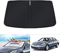 Vista 16 de KUST Parasol para parabrisas para Mazda 3 2010-2013, accesorios de ventana, parasol cubierta solar plegable, bloquea los rayos UV, mantiene