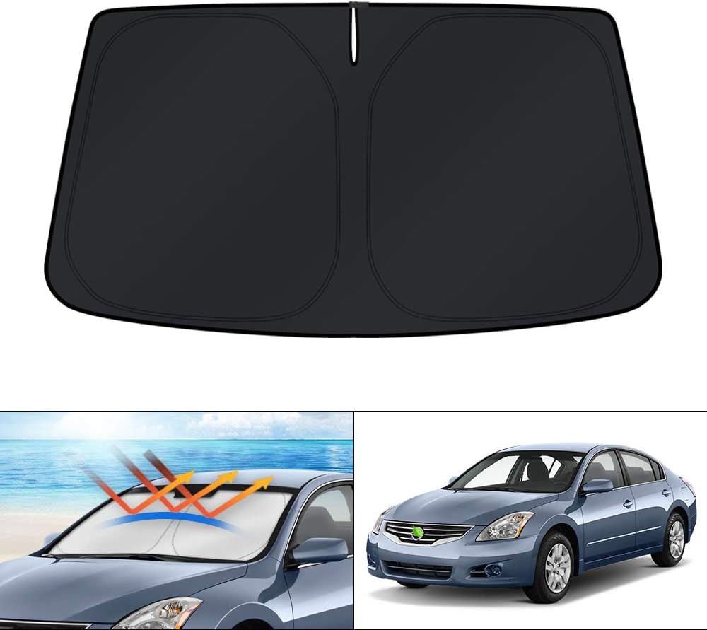 KUST Custom Fit Windshield Sun Shade for 2007 2008 2009 2010 2011 2012 Nissan Altima Accessories Sunshade Foldable Sun Visor Protector Blocks UV Rays Keep Your Car Cooler