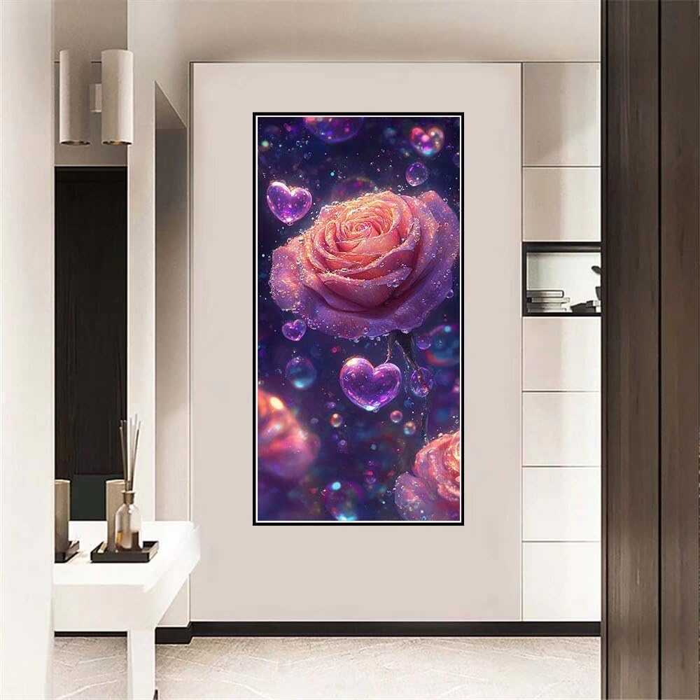 Grande Dipingere con i Numeri 60x120cm Dipingere con i Numeri Adulti Fiore Paint by Numbers Hobby Creativi Adulti e Principianti fai da te Kit Completo Craftoria,Decorazioni Casa Regalo Sogno-y1404