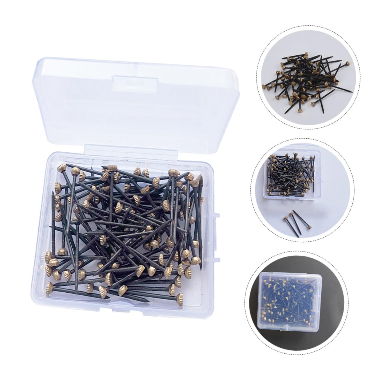 UKCOCO 450piezas Clavos Colgar Cuadros Para Fotos Clavos Rápidos Caja De Almacenamiento Perfectos Para Manualidades y Decoración De Hogar o Oficina