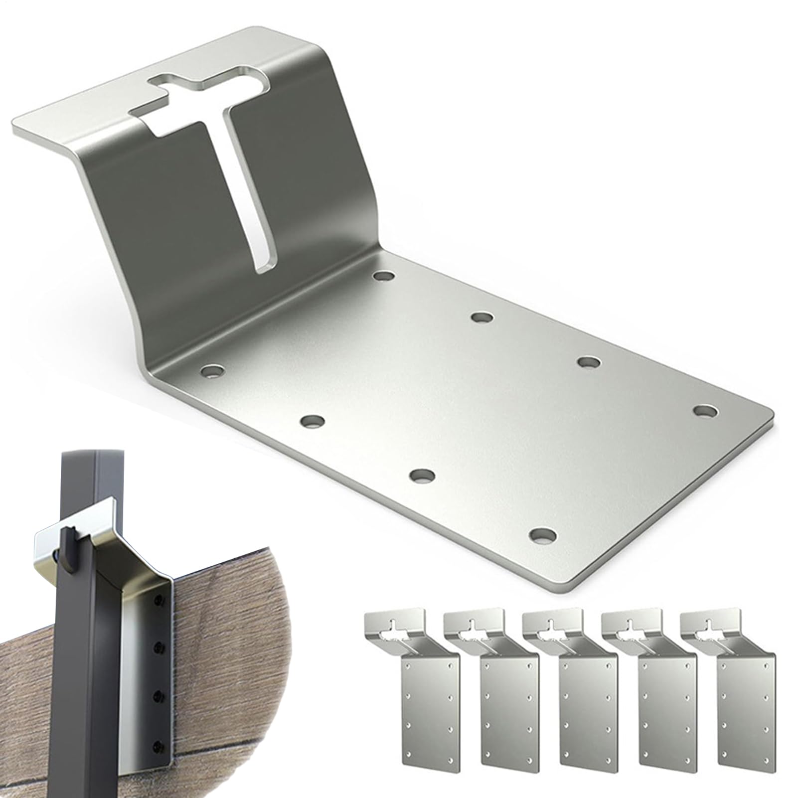 Soportes en T para madera – Fácil montaje de acero | Postes de perfil en T – para horticultura, letreros de carpintería, reparación, exterior, jardín, bricolaje